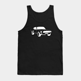 FF Ford Mustang White Outline Tank Top